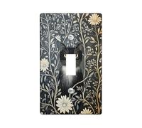 Plaque d'interrupteur en forme de chat, motif floral vintage pour décoration d'intérieur, accents muraux uniques, taille standard, idéal pour toutes les saisons à bascule simple