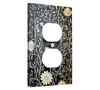 Plaque d'interrupteur en forme de chat, motif floral vintage pour décoration d'intérieur, accents muraux simples, taille standard, idéal pour toutes les saisons