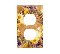 Plaque d'interrupteur en polycarbonate incassable avec motif couronne - Plaque murale sans vis pour la maison et le bureau