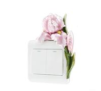 Plaque d'interrupteur en résine 3D florale conçue pour la norme pour prise électrique dans des environnements contemporains (N)