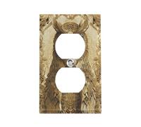 Plaque d'interrupteur motif hibou durable en acier inoxydable incassable bord moderne plaques murales décoratives duplex pour chambre à coucher, cuisine, maison