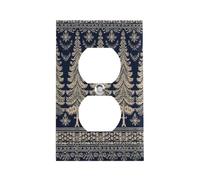 Plaque d'interrupteur motif sapin de Noël en acier inoxydable durable incassable bord moderne plaques murales décoratives duplex pour chambre à coucher, cuisine, maison