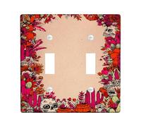 Plaque d'interrupteur mural en plastique de taille standard pour salle de bain, motif tête de mort, décoration pour chambre à coucher, bureau, cuisine, entrée