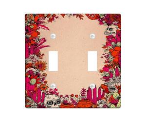 Plaque d'interrupteur mural en plastique de taille standard pour salle de bain, motif tête de mort, décoration pour chambre à coucher, bureau, cuisine, entrée
