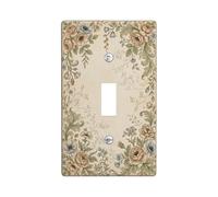 Plaque d'interrupteur mural simple en plastique beige de taille standard pour nouvel appartement, maison, chambre à coucher, bureau (simple)