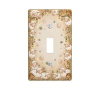 Plaque d'interrupteur simple en plastique beige de taille standard pour maison, salon, nouvel appartement (simple)