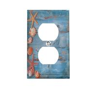 Plaque d'interrupteur Things on The Ground - En acier inoxydable durable - Incassable - Bord moderne - Plaques murales duplex décoratives pour chambre à coucher, cuisine, maison