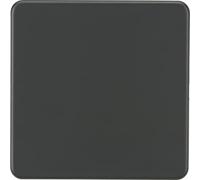Plaque d'obturation 1G sans vis - Anthracite