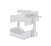 Plaque d'obturation encliquetable for Cadre d'échelle for coupleur RJ45, LC et SC(100pcs,White Keystone Frame)