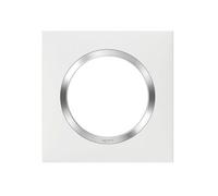 Plaque Dooxie - 1 poste - carré - blanc + chrome LEGRAND