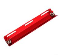 Plaque Dorsale Aluminium Mat 31x6.5cm Anti-Reflet | Acier et alu, résistance technique, finition mate, 31x6.5x2cm, incluses(Red)