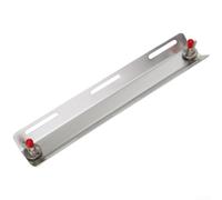 Plaque Dorsale Aluminium Mat 31x6.5cm Anti-Reflet | Acier et alu, résistance technique, finition mate, 31x6.5x2cm, incluses(Stainless steel)