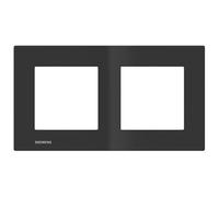 Plaque Double Anthracite Siemens DELTA VIVA