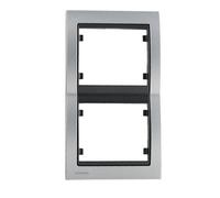 Siemens - plaque double verticale métal aluminium