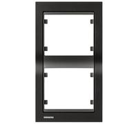 Plaque Double Verticale Texturé Noir DELTA IRIS SIEMENS