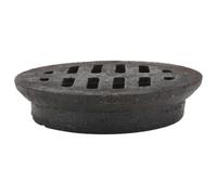 Plaque Égout en Fonte Noire 16x16x2,5cm, Grille Drainage robuste | Couvercle de Tranchée, Supporte Charges Lourdes, Évacuation et Ventilation pour Canaux, ou Réseau Sanitaire