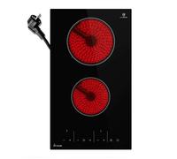 KKT KOLBE | Plaque de cuisson double vitrocéramique 30 cm autonome | Vitrocéramique | 3 kW | 2 zones | 9 niveaux | Minuterie | Indicateur de chaleur résiduelle | Verrouillage des touches | KF293