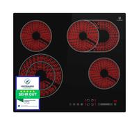 KKT KOLBE | Plaque de cuisson en céramique 60 cm | 6,6 kW | 4 zones de cuisson | 9 niveaux de puissance | Double zone de cuisson et zone de cuisson | Touch Slider | CH5901RL