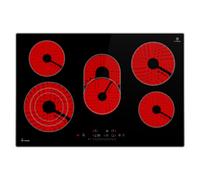 KKT KOLBE Plaque électrique 80 cm 8,7 kW 5 zones 9 niveaux zone triple et zone ovale double vitrocéramique CH7705AL