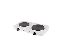 Plaque électrique Double Zone 2500W 5 Niveaux de Température Portable Blanc