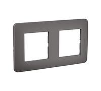 Plaque electrique - Interrupteur pour prise - Prise interrupteur electrique - plaque plastique - prise murale - Prise avec interrupteur - Gamme Casual - Plaque Double Blanc - Debflex | Taupe Mat