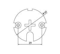 Plaque empreinte croix CAME YM0104