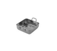 Plaque en acier inoxydable, assiettes en métal rectangle avec poignées, plateau décoratif, plateau à fromage, taille compacte pour apéritif ou plats d'accompagnement