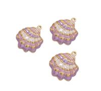 Plaqué en acier inoxydable goutte à goutte huile coquille pendentif bijoux faits à la main charme pour collier boucle d ' oreille conception unique huile goutte à goutte coquille bijoux charme
