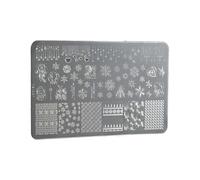 Plaque en acier inoxydable pour nail art sur le thème du festival - Convient pour améliorer l'attrait visuel dans la décoration de vacances