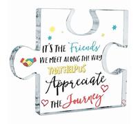 Plaque en acrylique avec inscription « Best Friends » - Décoration de bureau - Cadeau d'amitié pour femme, sœur, anniversaire, décoration de table en acrylique