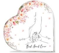 Plaque en acrylique en forme de cœur personnalisable pour tante de la part d'une nièce, souvenir décoratif en acrylique pour Noël, fête des mères