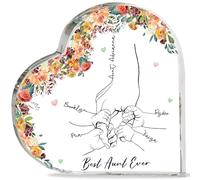 Plaque en acrylique en forme de cœur personnalisable pour tante de la part d'une nièce, souvenir décoratif en acrylique pour Noël, fête des mères