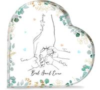 Plaque en acrylique en forme de cœur personnalisable pour tante de la part d'une nièce, souvenir décoratif en acrylique pour Noël, fête des mères