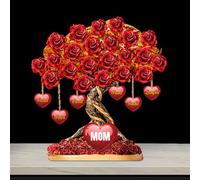Plaque en acrylique en forme de fleur avec noms personnalisés, chaque rose peut contenir un morceau de votre cœur, cadeau de fête des mères, jardin pour maman, grand-mère, de la part de votre fille