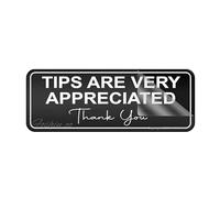 Plaque en acrylique pour conseils muraux « Very Much Appreciated Thank You » - Plaque acrylique avec adhésifs puissants pour porte, bureau, maison, extérieur - 25,4 x 7,6 cm