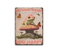 Plaque en aluminium avec inscription « Do What Makes You Happy For » - Décoration pour maison, porte, jardin, bars, restaurants, cafés, bureau, magasin, club - 20,3 x 30,5 cm