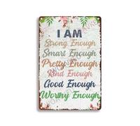 Plaque en aluminium avec inscription « I Am Strong Enough For Cave Bar Pub Club » - Décoration murale - 20,3 x 30,5 cm