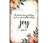 Plaque en aluminium « The Lord Has Done Great Things for Us and We are Filled with Joy » - 30,5 x 20,3 cm