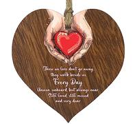 Plaque en bois à suspendre en forme de cœur avec inscription « Those We Love Don't Go Away » - Cadeau attentionné pour les amis - En bois foncé - Pour l'amitié, la fête des mères