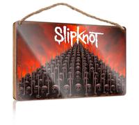 Plaque en bois à suspendre Slipknot : The Army Of Shadows Panneau de Noël pour décoration d'intérieur Cadeaux pour maris (23 x 35 cm)