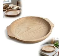 Plaque en bois de hêtre de 24 cm décorative pour servir des collations brutes