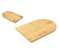 PLAQUE EN BOIS EN CHÊNE HUIÉE SOUS THERMOMIX 7 AVEC ROUES TM7 rondelle