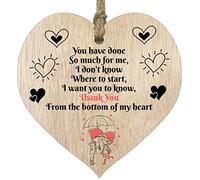 Plaque en bois en forme de cœur avec inscription « You Have Done So Much For Me » - Cadeau de remerciement pour homme et femme - Cadeau de fête des mères - Cadeau d'anniversaire de Noël pour amis -