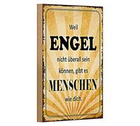 Plaque en bois inspirante « Parce que les anges ne peuvent pas être partout, il y a des gens comme vous » | Idée cadeau, décoration | 12 cm x 18 cm