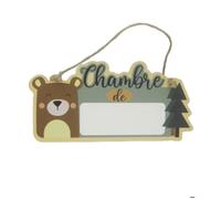 Plaque en bois - STC PRO - Ourson - Décoration murale - Bois massif - Artisanal