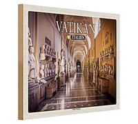 Plaque en bois | Vatican Italie | Art antique au Musée du Vatican | 40 cm x 30 cm