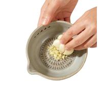 Plaque en céramique pour râpe à ail - Râpe en céramique avec brosse, plaque de râpe à l'ail - Pour le camping, la cuisine dans la cuisine, la fabrication de sauces et la préparation des repas dans