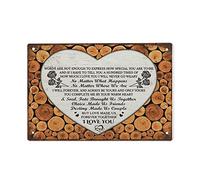 Plaque en étain avec inscription « I Will Forever and Always Be Your and Only Yours You Complete Me by Your Warm Heart I Love You » - Décoration d'intérieur - Cadeau pour maman, papa et amis - 20,3 x