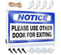 Plaque en étain avec inscription « Man Cave Decorations Notice Please Use Other Door For Exiting » pour bar à la maison, accessoires de bar amusants pour M (30 x 40 cm)