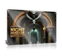 Plaque en étain « Man Cave Decor Night At The Museum : The Final Encounter » - Décoration sarcastique pour homme (20 x 30 cm)